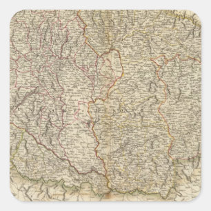 Adesivo Quadrado Hungria, a Transilvânia, Croatia