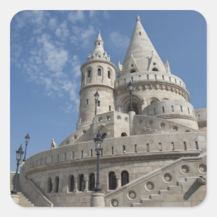 Adesivo Quadrado Hungria, capital Budapeste. Buda, Castelo 2