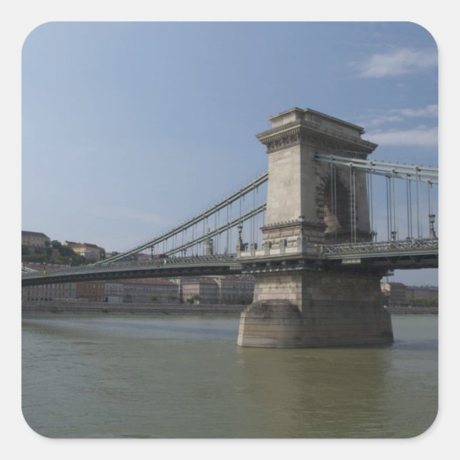 Adesivo Quadrado Hungria, capital de Budapeste. Histórico 3 (Frente)