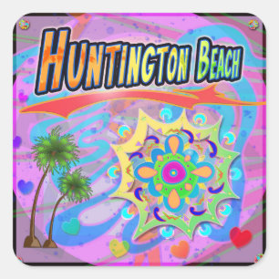 Adesivo Quadrado Huntington Beach True Progress Sticker