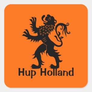 Adesivo Quadrado Hup Holland - leão de Holland