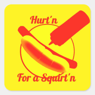 Adesivo Quadrado Hurtin para um Squirtin