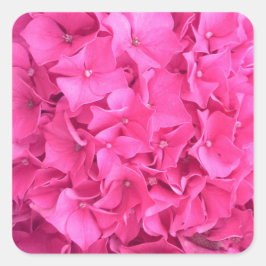 Adesivo Quadrado Hydrangea Pink Flower Pattern