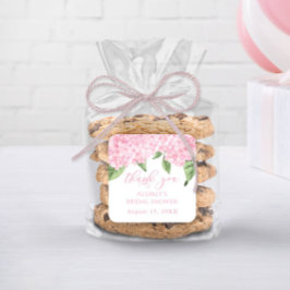 Adesivo Quadrado Hydrangea Rosa Obrigado Ao Chuveiro Bridal Persona