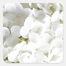 Adesivo Quadrado Hydrangea White Floral