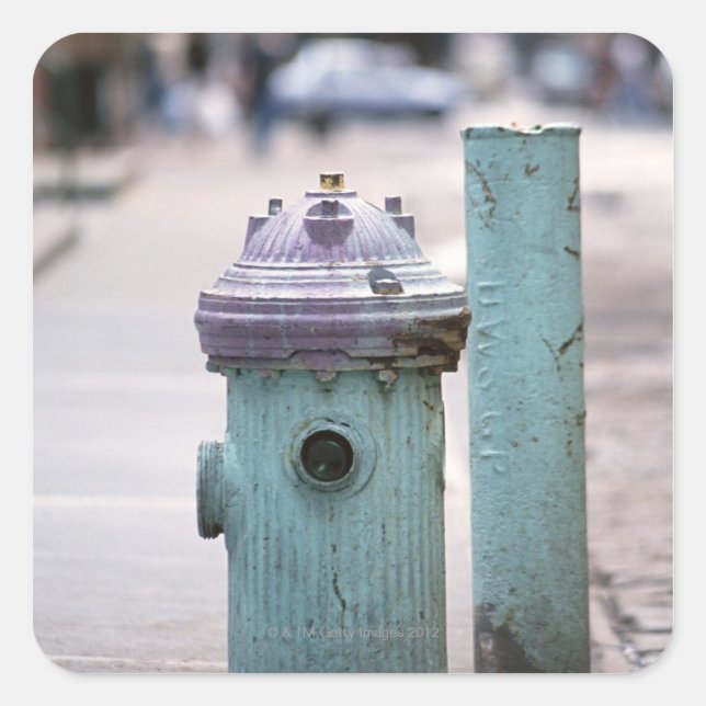 Adesivo Quadrado Hydrant de Fogo (Frente)