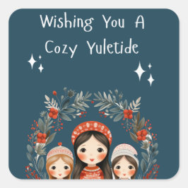 Adesivo Quadrado Hygge Christmas Madre & Daughn wath