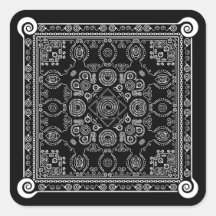 Hypno Hanky Spiral Bandana, Handkerhead Sticker