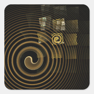 Adesivo Quadrado Hypnosis Abstrato Art Square Sticker