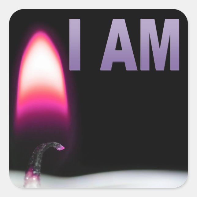 Adesivo Quadrado I AM Stickers (folha de 20 autocolantes 1,5x1.5) (Frente)