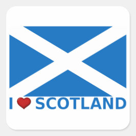 Adesivo Quadrado I Heart Scotland