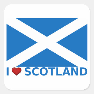 Adesivo Quadrado I Heart Scotland
