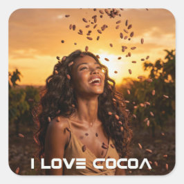 ADESIVO QUADRADO I LOVE COCOA