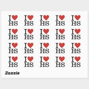 Adesivo Quadrado I ❤️ Love H&S - Health & Safety STICKER