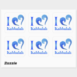Adesivo Quadrado I love Kabbalah Rectangular Sticker