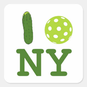 Adesivo Quadrado I Love New York (Pickleball)