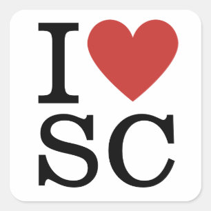 Adesivo Quadrado I ❤️ Love SC - Supply Chain STICKER