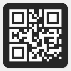 Adesivo Quadrado I❤NY -- Código de QR invertido