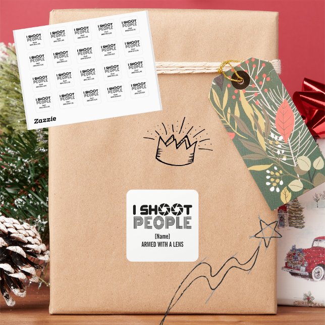 Adesivo Quadrado I shoot people funny photographer lover quote (Criador carregado)