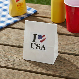 ADESIVO QUADRADO "I ❤️ USA"