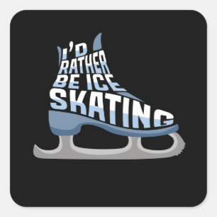 Adesivo Quadrado Ice Skating Eu Preferencialmente De Ice Skating