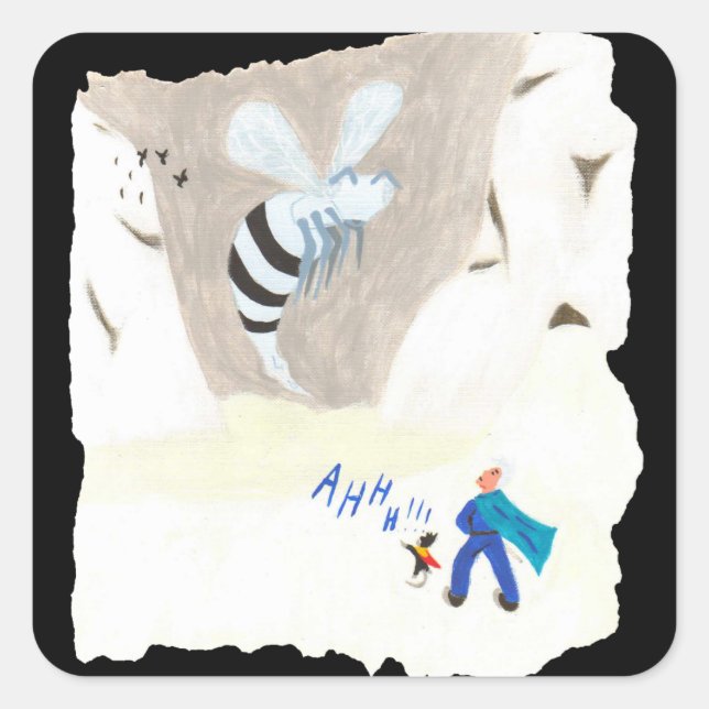 Adesivo Quadrado Ice Wasp Mountain (Frente)