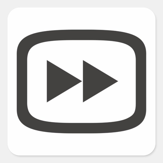 Adesivo Quadrado Ícone Avançar (Frente)