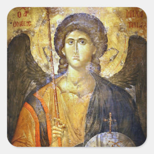 Adesivo Quadrado Ícone Cristão Ortodoxo do Arcanjo Gabriel