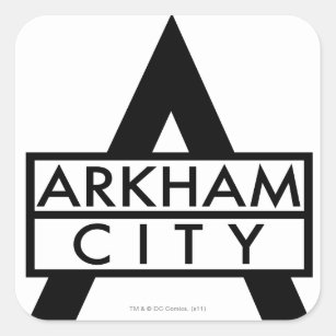 Adesivo Quadrado Ícone da Cidade Arkham