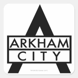 Adesivo Quadrado Ícone da Cidade Arkham