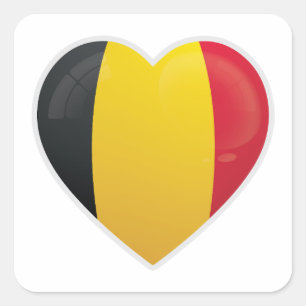 Adesivo Quadrado Ícone de Amor Bélgica
