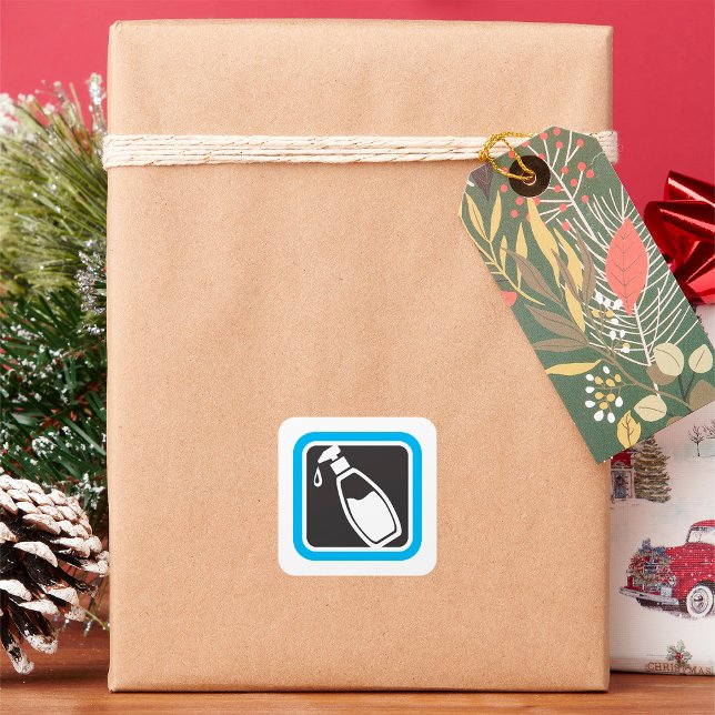 Adesivo Quadrado Ícone do Frasco de Loção (Criador carregado)