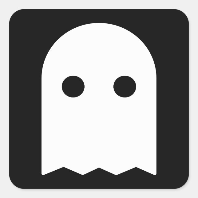 Adesivo Quadrado Ícone Fantasma (Frente)