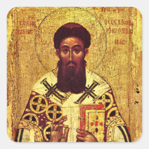 Adesivo Quadrado Ícone Ortodoxo Cristão de São Gregório Palamas    