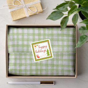 Adesivo Quadrado Ícones Natalinos Caprichosos FELIZ NATAL