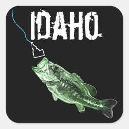 ADESIVO QUADRADO IDAHO BASS - AQUI PESCA - IDAHO BRILHANTE