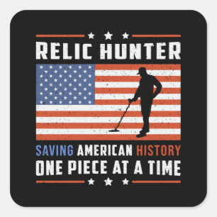 Adesivo Quadrado Ideia de presente do detector de detecção de metai