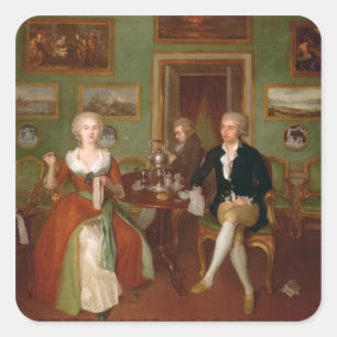 Adesivo Quadrado Ideia de uma sala de estar, 1780