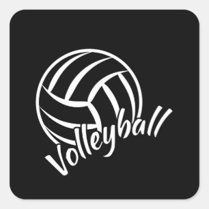 Adesivo Quadrado Ideia do Presente da Equipe de Voleibol de Praia