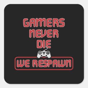 Adesivo Quadrado Ideia do presente do jogo do console do jogo Gamer