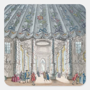 Adesivo Quadrado Ideia interior da sala elegante da música