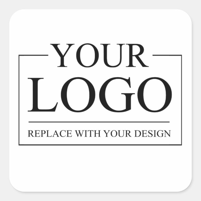 Adesivo Quadrado Ideia Personalizada de Casamento Adicionar Logotip (Frente)