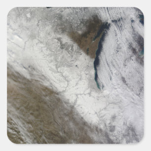 Adesivo Quadrado Ideia satélite da neve e do frio