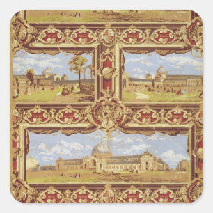 Adesivo Quadrado Ideias da exposição internacional, 1862, Wallp