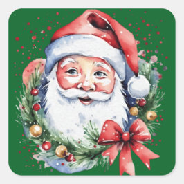 Adesivo Quadrado Ideias de presentes do Papai Noel
