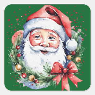 Adesivo Quadrado Ideias de presentes do Papai Noel