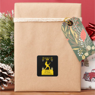 Adesivo Quadrado Identificação da propriedade Guitar Case