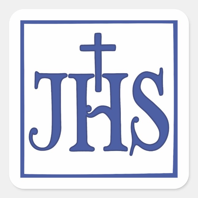 Adesivo Quadrado Iesus Hominum Salvator (Frente)