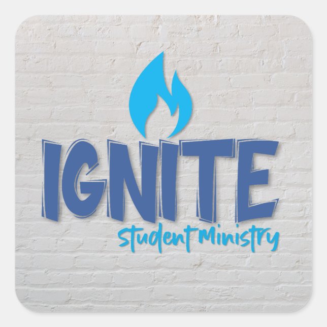 Adesivo Quadrado Ignite Stickers (Frente)