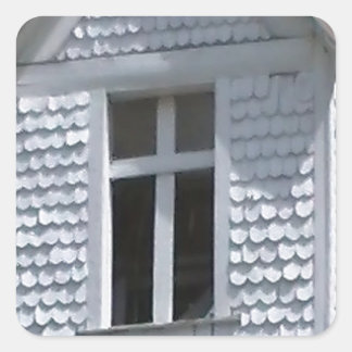 Adesivo Quadrado igreja branca nas montanhas